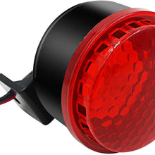 GZLMMY 12V 6 Tones Car Reversing Alarm Horn Speaker Beeper Buzzer Durable Motorcycle Warning Brakes Horn with Red LED Light (1)