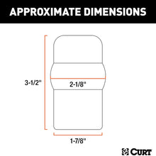 CURT 21801 Black Rubber Trailer Hitch Ball Cover, 1-7/8 or 2-Inch Diameter