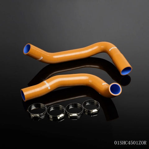 For 71-88 Chevy Small Block Camaro Sbc Orange Silicone Radiator Hose Pipe Kit