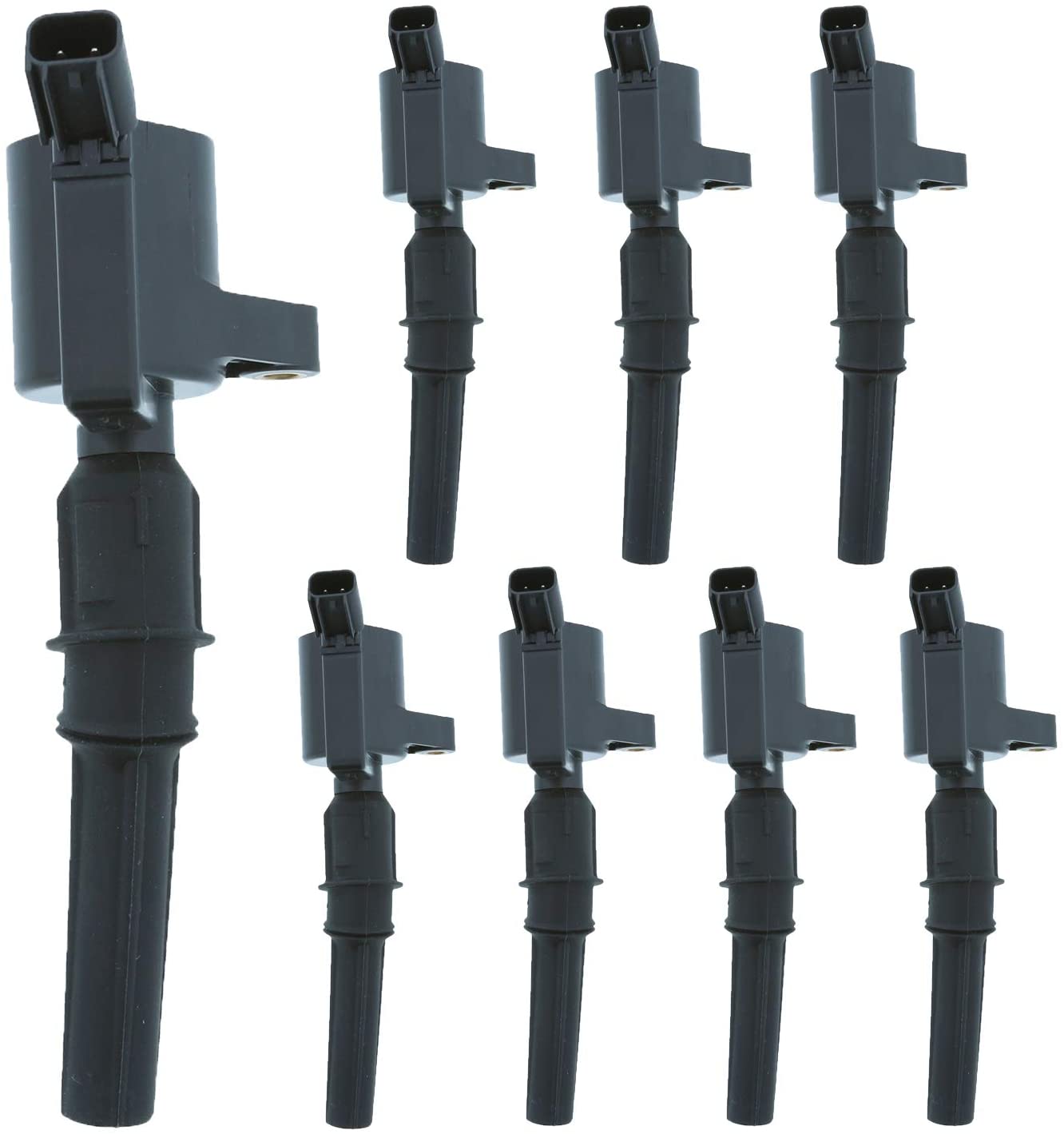 MotoRad 1IC101PK8 Ignition Coils 8 Pack | Fits select Ford Crown Victoria, E-150, E-250, E-350, Expedition, Explorer, F-150; Lincoln Town Car