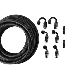 OSIAS 16Ft 6AN Nylon and Stainless Steel Braidied Oil Gas Feul Line