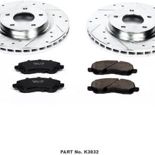 Power Stop K3032 Front Brake Kit with Drilled/Slotted Brake Rotors and Z23 Evolution Ceramic Brake Pads