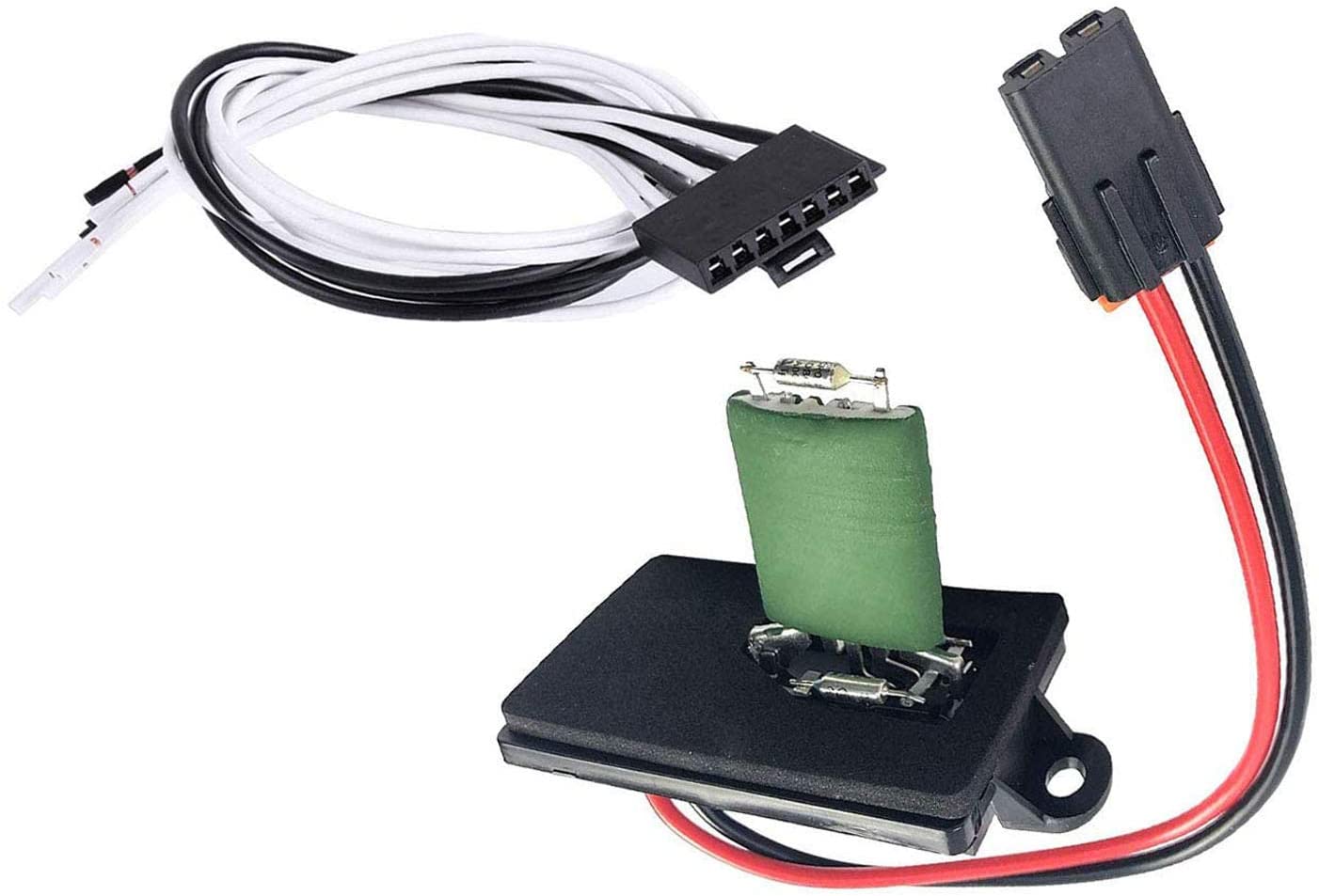 HVAC Blower Motor Fan Resistor Kit Replaces# 22807122, 973-409, 15305077, 973409 - Compatible with Cadillac Escalade, Avalanche, Silverado, Tahoe, GMC Sierra, Yukon, XL 1999-2007 Manual AC Controls