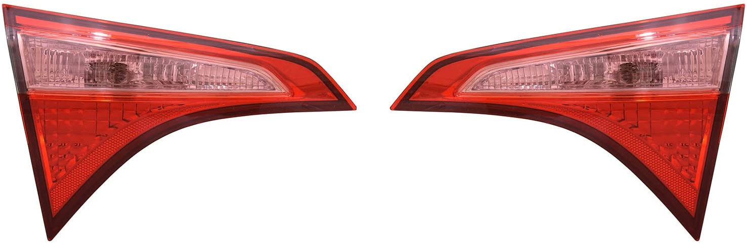 Rareelectrical NEW PAIR OF INNER TAIL LIGHTS COMPATIBLE WITH TOYOTA COROLLA L LE 2017 81580-02A50 8159002A50 8158002A50 TO2803135 81590-02A50