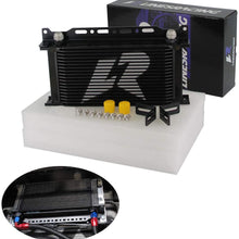 Aluminum AN10 Trust Engine Oil cooler + Mounting Bracket Kit (15Row, Black)