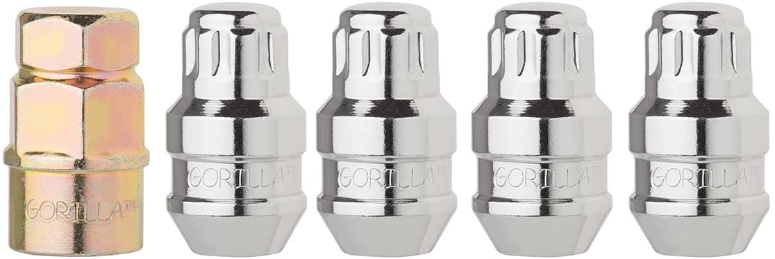 DPAccessories LCB3L6HC-CH06LK4 Set of 4 Chrome Closed Acorn Locking Lug Nuts/Wheel Locks - M12x1.50 - Dual Hex Wheel Lock Set