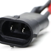 iJDMTOY (2) H11 H8 Factory Fog Lights Extension w/ Deutsch DT DTP Connectors, Compatible With Cubic LED Pod Lights, LED Light Bars, Off-Road LED Work Lamps, etc