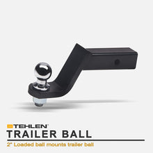 Stehlen 642167819318 Universal Trailer Hitch 4 Inch Drop Loaded Ball Mount Receiver 2" - Silver With Polished Chrome
