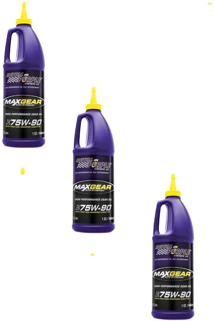 Royal Purple 01300 Max Gear Ultra-Tough High Performance Synthetic Gear Oil 75W-90 - 1 qt (Case of 3)
