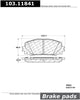 Centric 103.11841 Brake Pad