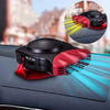 Jullynice 2 in 1 12V 150W Auto Car Heater Portable Heating Fan with Swing-Out Handle Windscreen Defroster Dashboard Driving Demister