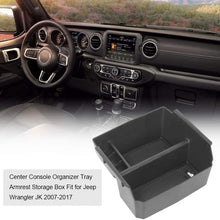 Carrfan Center Console Organizer Tray Armrest Storage Box for Jeep Wrangler JK 2007-2017