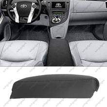 Real Leather Center Console Lid Armrest Cover For 2004-2009 Toyota Prius Gray