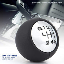 Gear Shift Knob, Delaman Car 6 Speed Gear Shift Lever Knob Head For 307 308 3008 407 5008 807 C3 C4 C8