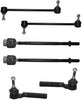 Detroit Axle - 6pc Front Inner Outer Tie Rod Links & Sway Bar Links for 2004-2012 Chevy Malibu - [2007-2009 Saturn Aura] - w/ 11.80
