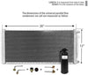 CLIMAPARTS CNFP1226KT Kit AC A/C Universal Condenser Parallel Flow 12 x 26 Oring with Drier
