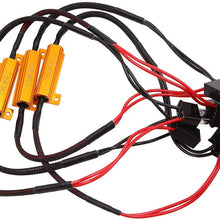uxcell 4pcs DC 9-16V H7 Single Resistor Decoder Line Warning Error Canceller for Vehicle