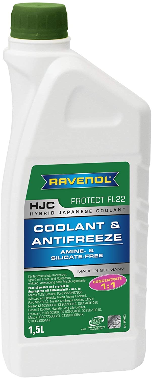 RAVENOL J4D2092 HJC FL22 Coolant Antifreeze Concentrate (Hybrid Japanese Coolant) (5 Liter)