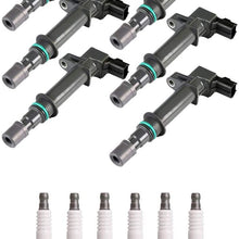 ENA Ignition Coil and Spark Plug Set of 6 Compatible with 2002-2008 Dodge Ram 1500 2004-2008 Durango 2004-2008 Dakota 3.7L V6 UF270