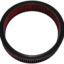 A-Team Performance Air Filter Element Air Cleaner High Flow Replacement Washable and Reusable Round Cotton Fiber Compatible with Buick Chevrolet GMC Ford Mopar Oldsmobile Pontiac (14X3)