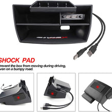 Thenice for 10th Gen Civic Central Console Storage Box Coins Trays Cards Organizer with USB Extension Cable for Honda Civic Sedan 2016 2017 2018 2019 2020