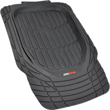 Motor Trend MT-921-BK FlexTough Tortoise - Heavy Duty Rubber Floor Mats for Car SUV Van & Truck - All Weather Protection - Deep Dish (Black)