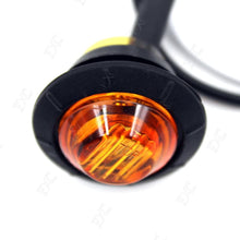 Purishion 10x 3/4"" Round LED Clearence Light Front Rear Side Marker Indicators Light for Truck Car Bus Trailer Van Caravan Boat, Taillight Brake Stop Lamp (12V, Red+Amber)