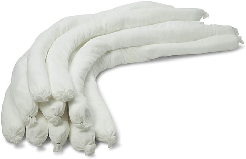 AABACO Oil Only Absorbent Socks – Snake to soak up Any Oil, Diesel, Fuel or Hydrocarbon Based fluids – Repels Water - 3” x 48” – Absorbing up to 10 Gallons – Clean Oil Spills (Pack of 10)