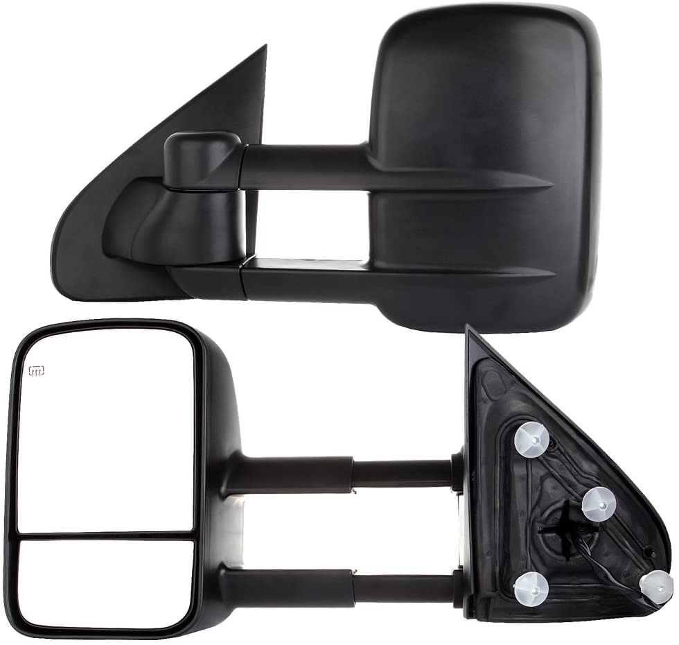 ZENITHIKE Tow Mirrors with Driver and Passenger Side Power Operation Heated No Turn Signal Light Towing Mirrors Compatible with for 2014-2018 Chevy G-MC 1500 2015-2019 Chevy G-MC 2500/3500 HD