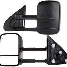 ZENITHIKE Tow Mirrors with Driver and Passenger Side Power Operation Heated No Turn Signal Light Towing Mirrors Compatible with for 2014-2018 Chevy G-MC 1500 2015-2019 Chevy G-MC 2500/3500 HD