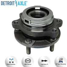 Detroit Axle Both (2) New Front Driver & Passenger Side Complete Wheel Hub & Bearing Assembly fits Nissan Quest & Murano With-ABS