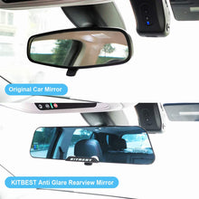 KITBEST Rear View Mirror, Anti Glare Rearview Mirror Interior Clip on Panoramic Car Convex Wide Angle Rear View Mirror to Reduce Blind Spot and Antiglare Effectively