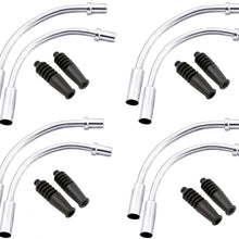 AMOUTOR 16 Pieces Bike Brake Noodles, Brake Cable Guide Tube Bend Pipe and Rubber Boots for Bicycle Riding Set for Mountain Bike Bicycle Accessories