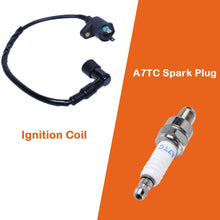 Ignition Coil and A7TC Spark Plug Compatible with Honda TRX300 FourTrax 1988-2000