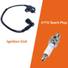 Ignition Coil and A7TC Spark Plug Compatible with Honda TRX300 FourTrax 1988-2000