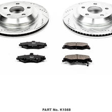 Power Stop K1568 Rear Brake Kit with Drilled/Slotted Brake Rotors and Z23 Evolution Ceramic Brake Pads