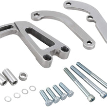 Polished Aluminum Power Steering Bracket Kit For LWP Chevy SBC Small Block 262-400