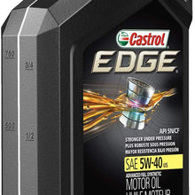 Castrol 06249 EDGE 5W-40 Advanced Full Synthetic Motor Oil, 1 Quart, 6 Pack