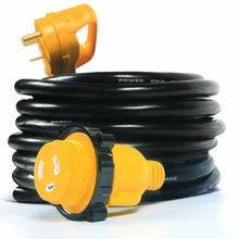 Camco 25' PowerGrip Extension Cord with 30M/30F- Straight Locking Adapter | Allows for Easy RV Connection to Distant Power Outlets | Built to Last (55501)