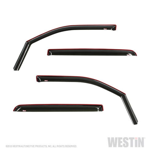 Westin 72-35407 Smoke in Channel Wind Deflector 4pc 1500 Crew Cab 2019-2020 (Excl. 2019 Ram 1500 Classic)