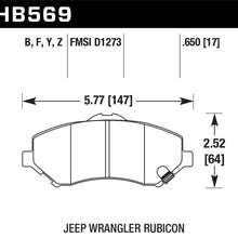 Hawk Performance HB569F.650 HPS Performance Ceramic Brake Pad
