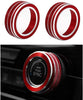 Thor-Ind 4pcs Aluminum Interior Console Trim for Honda CRV CR-V 2017 2018 2019 AC Air Conditioning Knob Start Stop Button Navigation Volume Knob Cover Trim (Red)