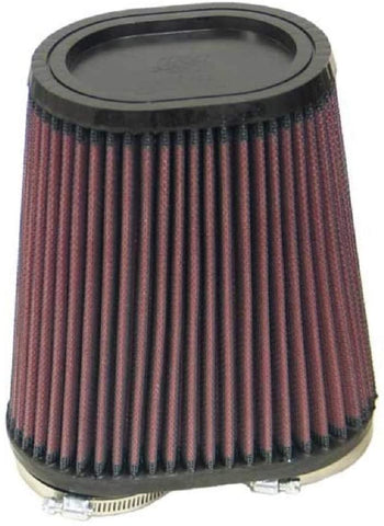 K&N Universal Clamp-On Air Filter: High Performance, Premium, Replacement Engine Filter: Flange Diameter: 2.375 In, Filter Height: 6.75 In, Flange Length: 0.375 In, Shape: Oval Straight, RU-4710