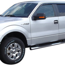 Auto Ventshade 894011 Low Profile Dark Smoke Ventvisor Side Window Deflector, 4-Piece Set for 2009-2014 Ford F-150 SuperCrew | Also fits 2011-2014 Raptor SuperCrew