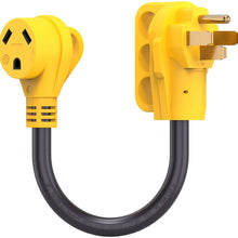 Kohree 30 Amp to 50 Amp RV Plug Adapter Heavy Duty Dogbone Electrical Power Adapter with Grip Handle, 30M/50F 125V/3750W, 18 Inches