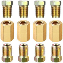 Fangfang Brake Fittings Brass Inverted Flare Union & Compression Fitting 12 Pcs S4M4 (Color : Copper Unions)