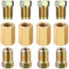 Fangfang Brake Fittings Brass Inverted Flare Union & Compression Fitting 12 Pcs S4M4 (Color : Copper Unions)