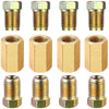 SHOUNAO Brake Fittings Brass Inverted Flare Union & Compression Fitting 12 Pcs S4M4 (Color : Copper Unions)