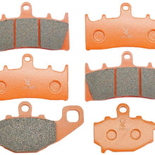 Lefossi Front Rear Carbon Fiber Brake Pads Brakes for Kawasaki ZX 6R ZX6R ZX 600 98-01 ZX-9R Ninja ZX 900 (1996-2001) ZX9R ZX6R ZX636 2002 FA188F FA192R
