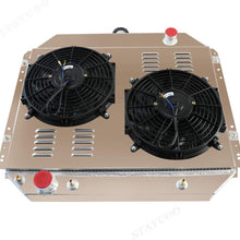 CoolingSky 3 Row Full Aluminum Radiator +2X12" Fan +Shroud Combo for Ford F100 F150 F250 F350 Bronco Pickup 1966-1979
